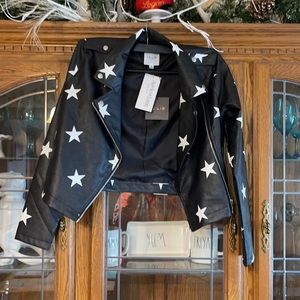 Le Ali’s Faux Leather Star Jacket